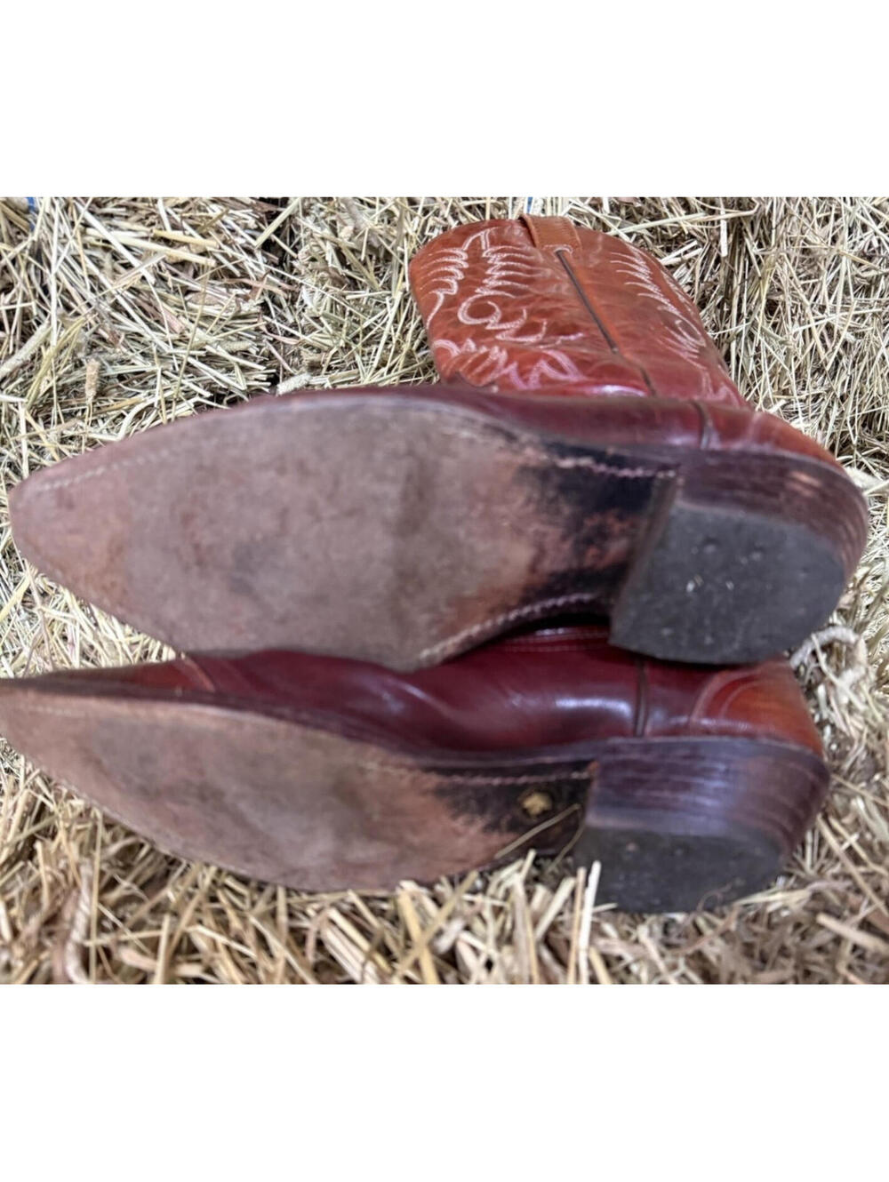Men's Brown Leather Cowboy Boots - Classic Western Style - Picture 6 of 6